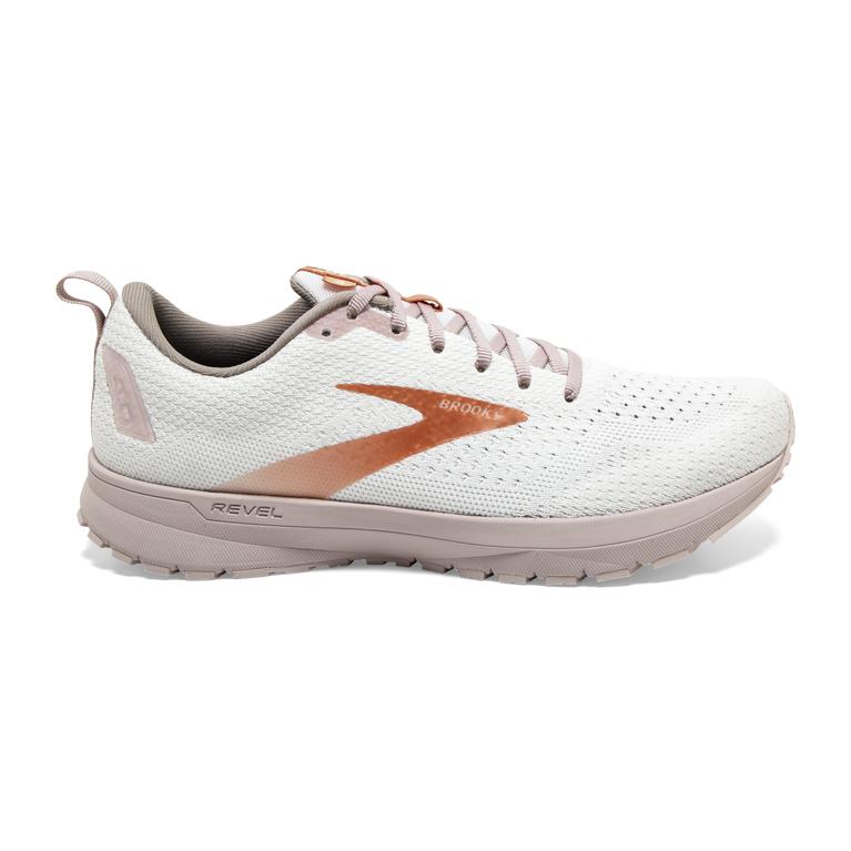Brooks Revel 4 Women's Road Running Shoes - White/Hushed Violet/Copper (04398-PCBR)